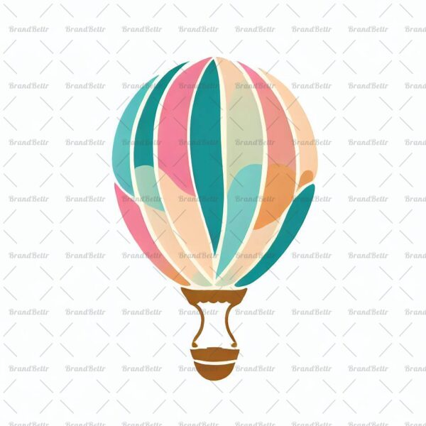 Verspielter Heißluftballon